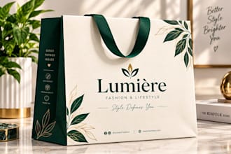 design professional shopping bags, paper bags and retail packaging