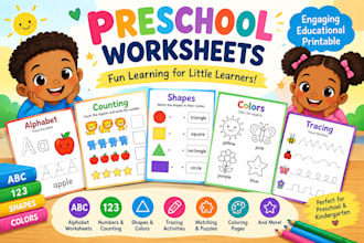 create fun preschool worksheets and printable activities for kids