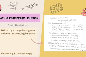 handwrite your math and engineering solutions neatly