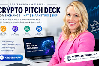 create a pitch deck for crypto exchanage nft marketing and defi protocol