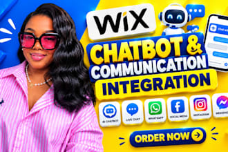 wix chatbot integration, ai chatbot, live chat, and social media integration