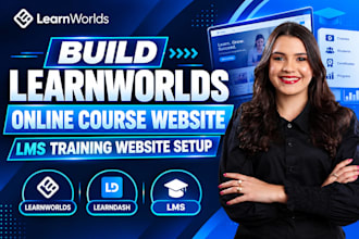 build learnworlds online course website, lms learnworlds training website setup