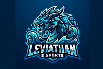 create new style for leviathan e sports mascot logo design