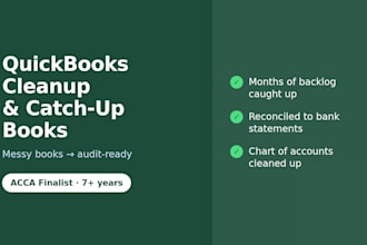 clean up and catch up your quickbooks books to audit ready