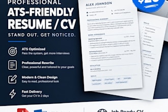 create or improve your professional CV resume