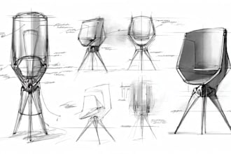 draw product design concept sketches