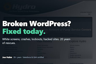 fix your broken, blank, or crashed wordpress site today