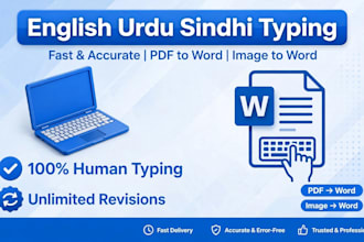 do english urdu and sindhi typing fast and accurately