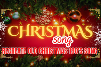 recreate old christmas song, anniversary custom song, festive holiday song