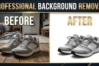 do background removal and photo resizing professionally
