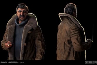 create a realistic 3d character for games or cinematics