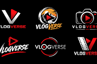 design a professional, youtube, video, content creator, or media vlog logo