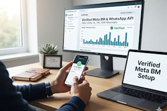setup verified meta bm and whatsapp API with 2k 10k or 100k limit
