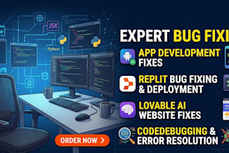 fix app development, replit fix, lovable ai website, replit bug fixing