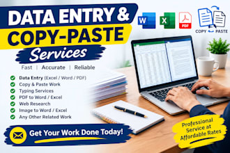 do accurate data entry ,copy paste, and web research work