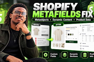 fix shopify metafields metaobjects custom fields and product pages content