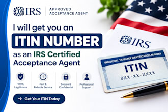 get you an itin number as an irs certified acceptance agent
