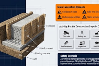 create professional construction, surveying and hse training materials