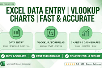 do excel data entry formulas vlookup and charts