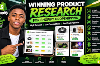 research winning shopify dropshipping products with supplier and profit analysis