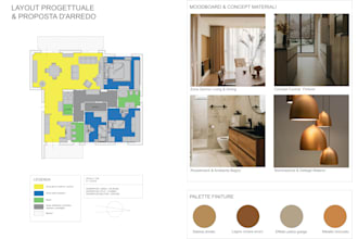 design interior layouts, furniture placement, and moodboard