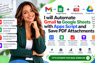 automate gmail to google sheets with apps script and save PDF attachments