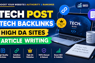 build quality tech backlinks using tech guest post on high da tech websites