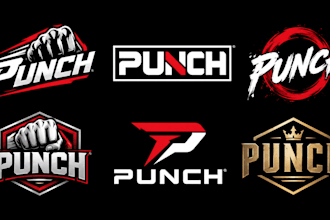 design a professional boxing, fighting, martial arts, combat sports, punch logo