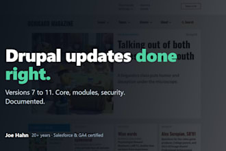update and secure your drupal site, versions 7 through 11
