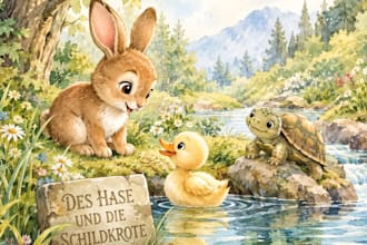 ich werde aquarell kinderbuchillustrationen und buchillustrationen erstellen