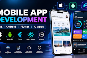 develop mobile app  ios android flutter react flutter flow native app store