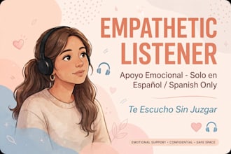 be your empathetic listener for emotional support in spanish