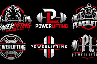 design a professional weightlifting, strength, gym, fitness powerlifting logo