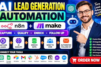 build ai lead generation automation with n8n and make