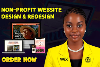 design a nonprofit charity donation non profit website on wordpress or wix