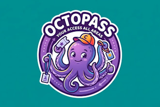 make most wonderful octopus mascot logo design