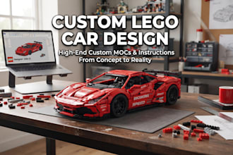 design custom lego sets, cars and 3d building instructions