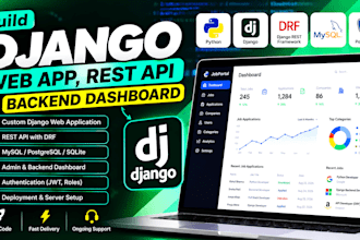 build django web app, rest API or backend dashboard