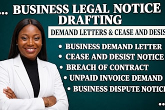 draft business demand letter cease and desist notice, breach of contract letters