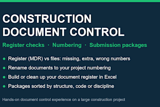 do document control and document register checks for construction projects