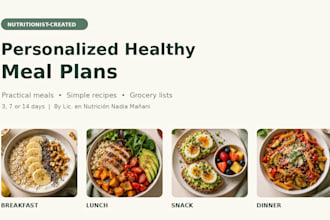 create a personalized healthy meal plan designed by a nutritionist