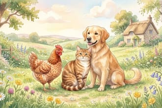 kinderbuch illustration, cartoon aquarell storybook