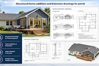 draft structural home addition and extension drawings for permit