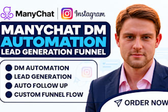 create manychat dm automation instagram lead generation funnel