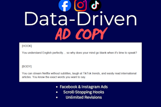 write high converting facebook ad copy and instagram ads