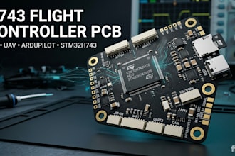 design stm32h743 flight controller pcb for fpv drone, uav and ardupilot h743 pcb