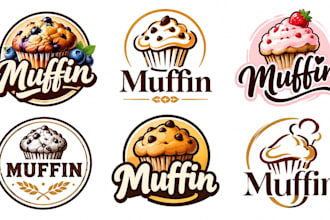 design a professional , bakery, cupcake, pastry, dessert, or cafe muffin logo