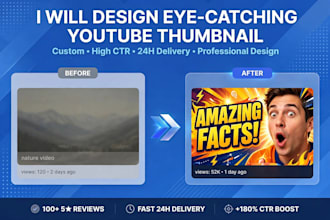 design eye catching youtube thumb