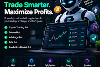 develop a polymarket trading bot, crypto arbitrage bot and dex trading bot