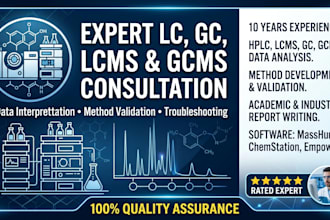 analyze hplc lcms gc gcms chromatograms, quantify results